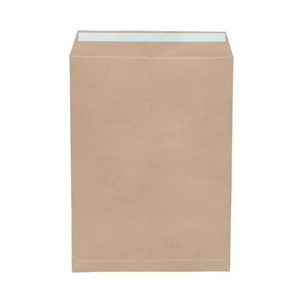 （まとめ）キングコーポレーション 未晒クラフト封筒 角0 テープ付 120g センター貼 K0MK120E50 1パック（50枚） 3セット