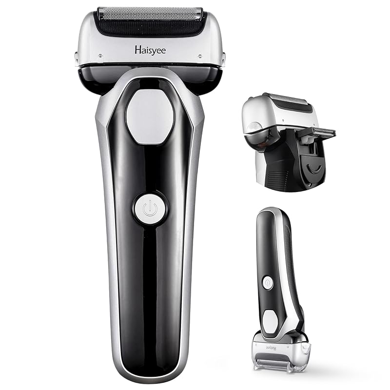 Haisyee シェーバー メンズ 電気シェーバー 髭剃り 電動 メンズシェーバー 往復式電動シェーバー 深剃り 電気カミソリ 往復式 ひげそり 3枚刃 3Ｄヘッド 防水 乾湿両用 お風呂剃り可 電気