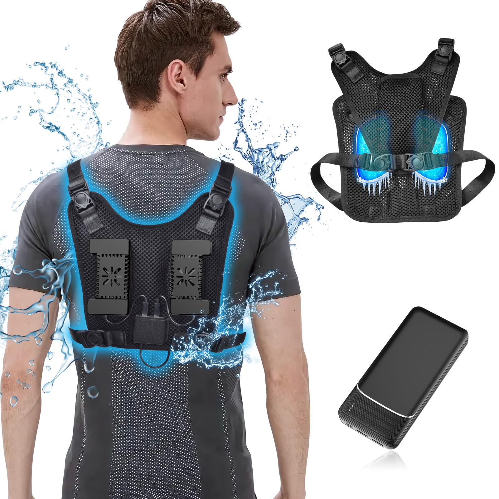 [KLIFE] ペルチェ ベスト 冷却ブレート付き【2025業界初登場&ペルチェ素子搭載&10000mAh大容量】 冷却ベスト バッテリーセット USB給電式 強弱モード 最大-22℃冷やす 空調冷却 9,039円