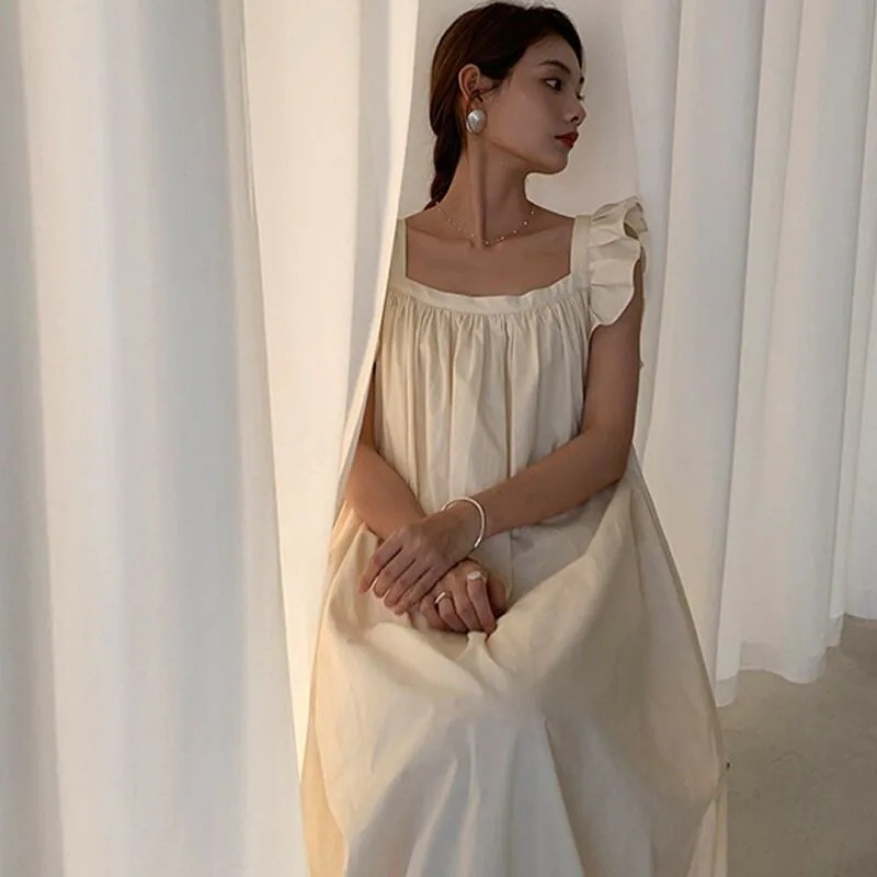 春新作 ワンピース 春 夏 ロング マタニティ 無地 ロングワンピース レディース ロング丈 韓国ワンピース 半袖 ドレス 春秋 ホワイト フリル 大