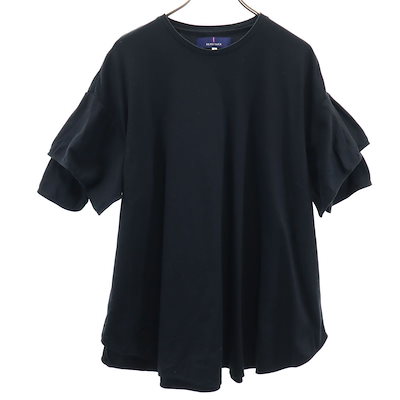 AKIRANAKA - アキラナカ カットソー チュニック 2 ブラック AKIRANAKA Tシャツ レディース カットソー チュニック 2 ブラック 必需品 Tシャツ レディース