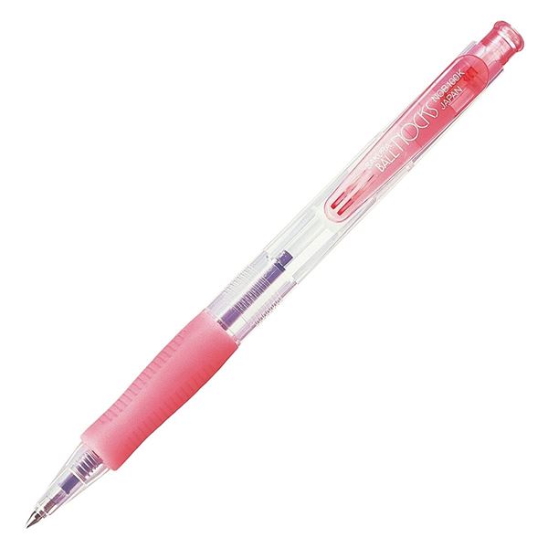 (まとめ) サクラクレパス 油性ボールペンノックスボール100K 0.7mm 黒 （軸色 ももいろ） NOB100K#20 1本 (×100セット)