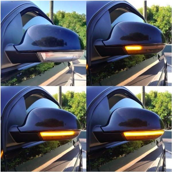 自動車 バックミラー LED フォルクスワーゲン VW ゴルフ 5 ジェッタ MK5 パサート B5.5 B6 EOS ダイナミックターン