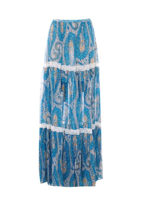ETRO Women Mid Skirts WRFA0183 99SA1O1X0809 Blue
