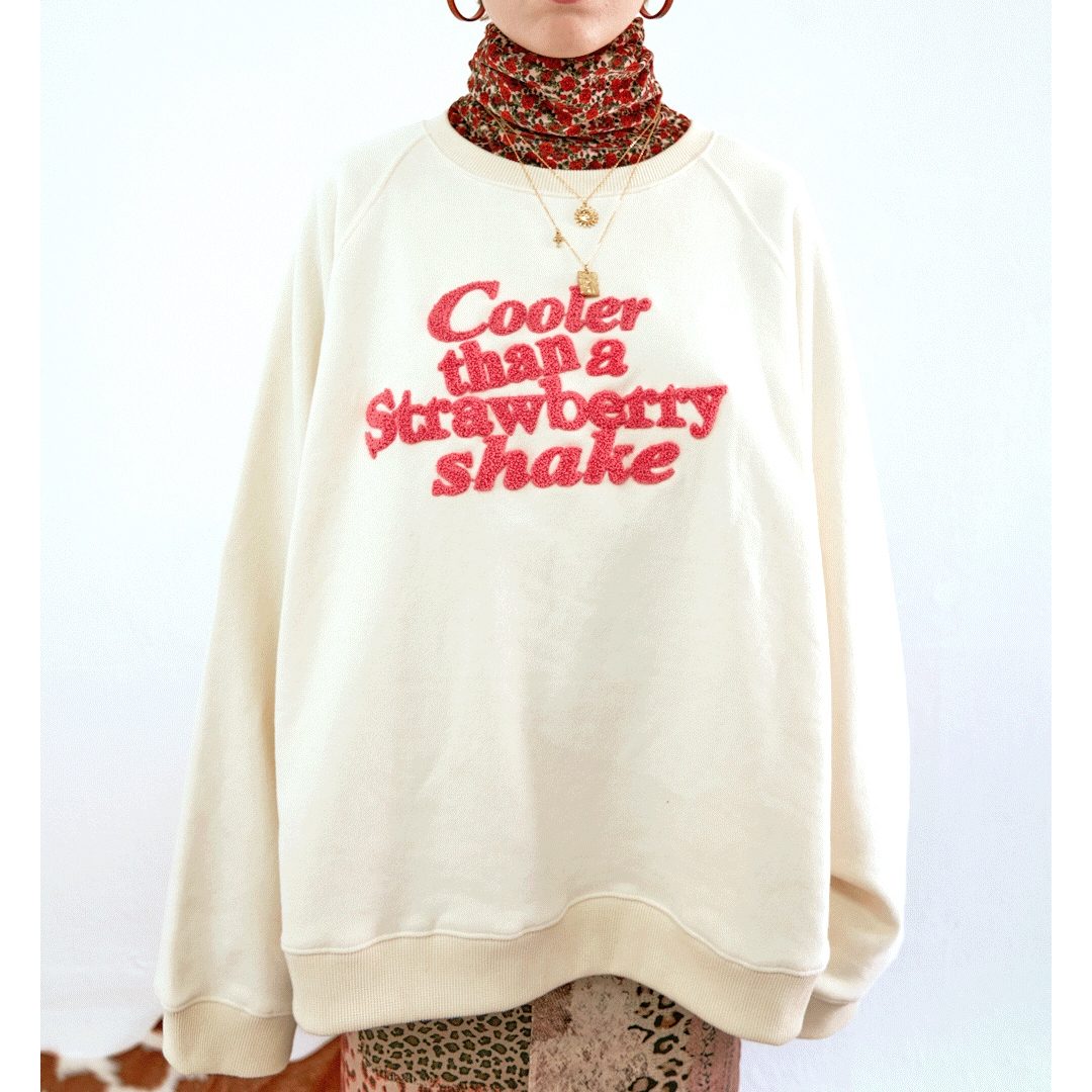 [ワイマイズノン][ouimainnon]ストロベリースウェットシャツ/Strawberry sweatshirts