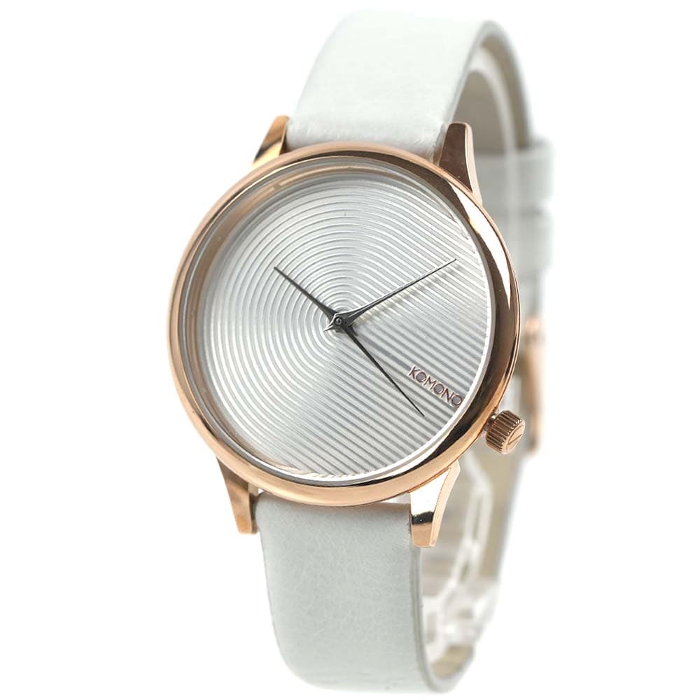 コモノ 腕時計 レディース エステル デコ レザー オフホワイト KOMONO KOM-W2471