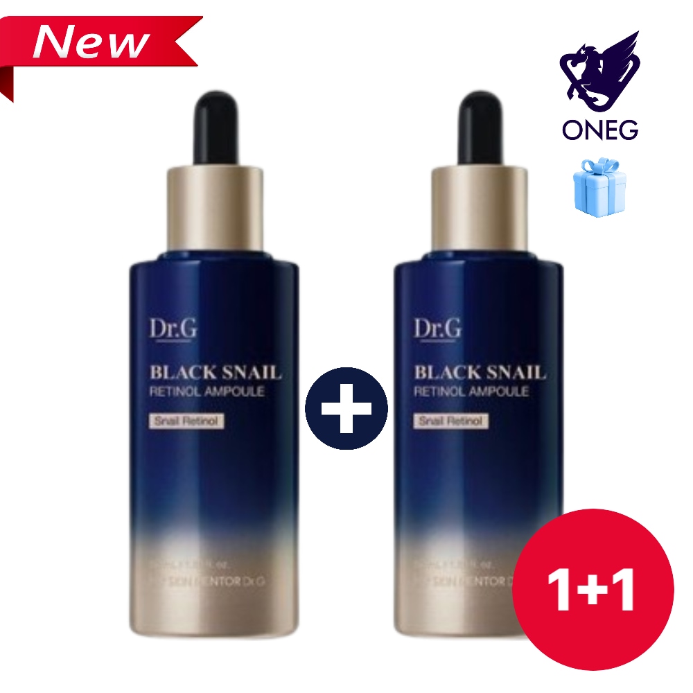 [やさしく始めるレチノールケア/1+1] ドクタージー ブラックスネイルレチノール アンプル 50ml x 2個/美容液/韓国コスメ/スネイルレチノール/乾燥した肌のおすすめ/肌の弾力/敏感肌/季節の