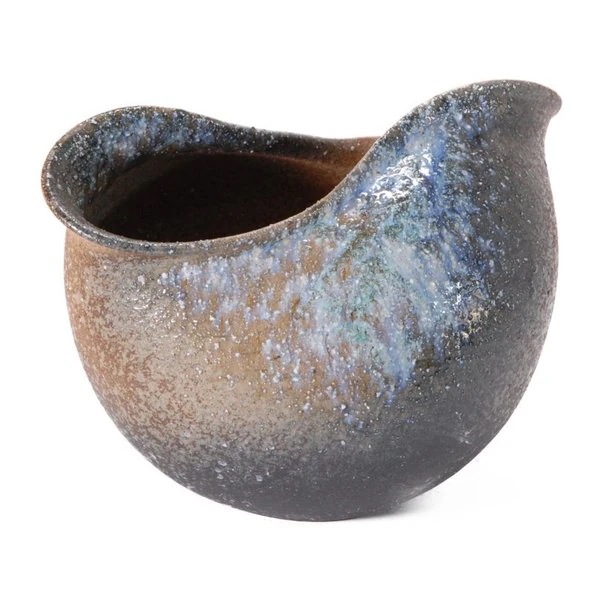 青窯変変形花入　10号（信楽焼き・花瓶・花入れ・花器・壺・壷・一輪挿し・フラワーベース・B007-08)