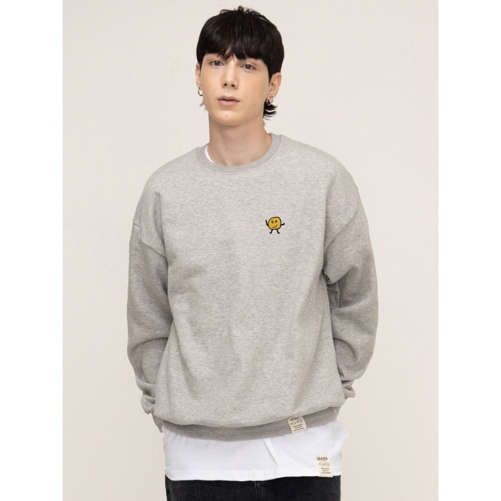 GRAVER Drawing Dot刺繍バックロゴマンツーマングレー