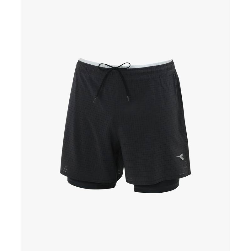ディアドラ diadora 2 in 1 パフォーマンス 4インチ ランニングショーツ ダークグレー D5221RHP14GRD 417715