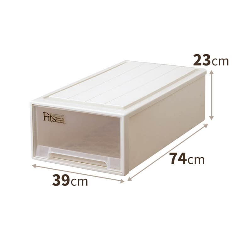 4個セット Fits フィッツケース 押入れ用 ロング 　幅39 奥行74 高さ23cm