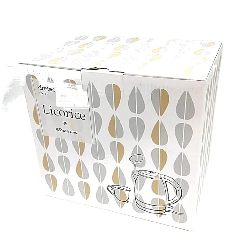 【即納】ドリテック(dretec) 電気ケトル リコリス 0.8L ホワイト PO-151WT