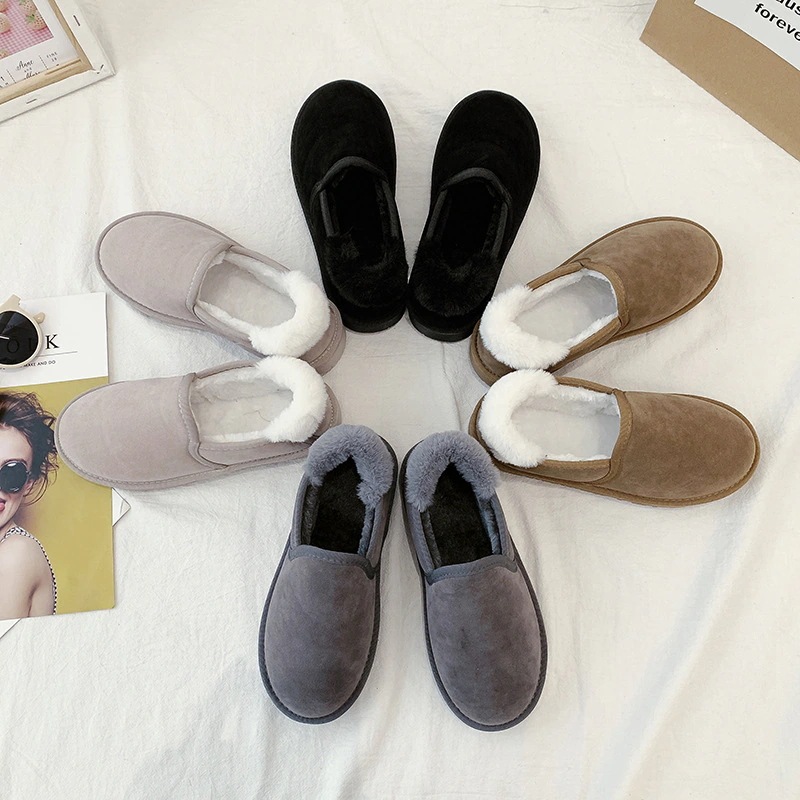 品質いいな品ムートンブーツレディースショートブーツスノーブーツ裏起毛ローカットシューズ無地カジュアル防寒履きやすいカップルアウトドア