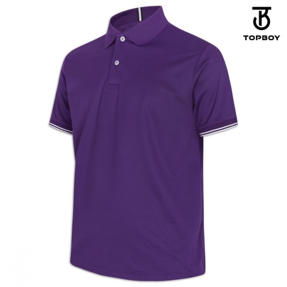 (TOPBOY) ユニセックスグループウェアレジェンエコフレンドリーショートスリーブカラーTシャツ (AB056)