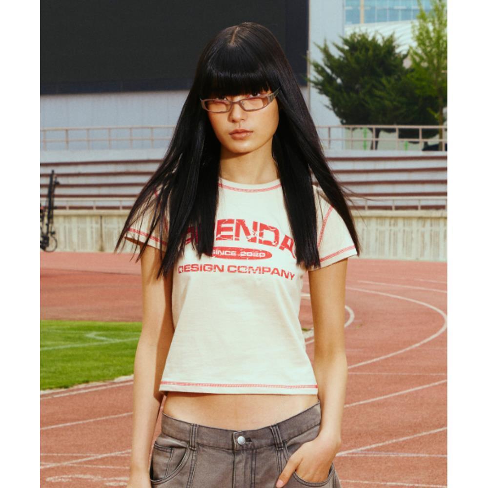 PRENDA COLOR STITCH LINE TEE BEIGE PRTFSURS08WE1