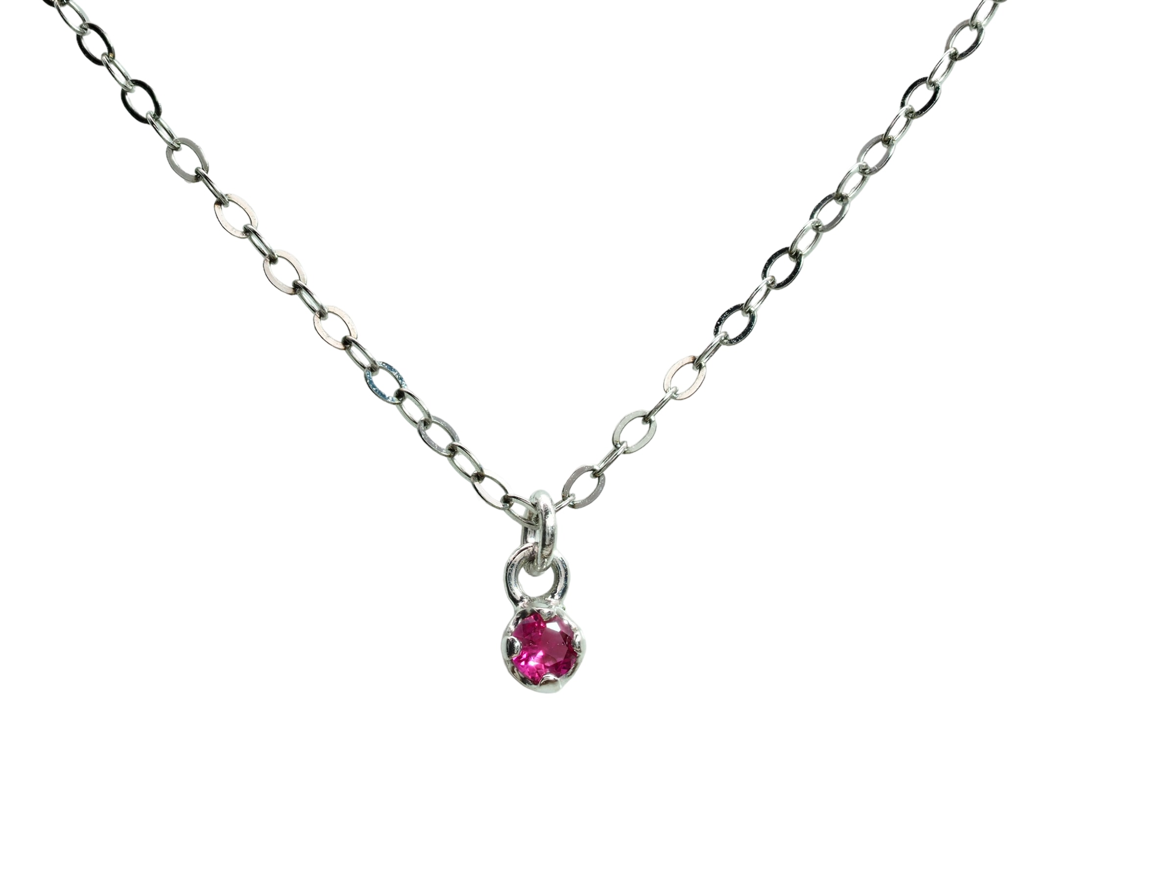 プラチナ 一粒 ルビー ネックレス 18K PT850 小粒 上品 華奢 シルバー 925 ジュエリー ペンダント 誕生日 バレンタイン