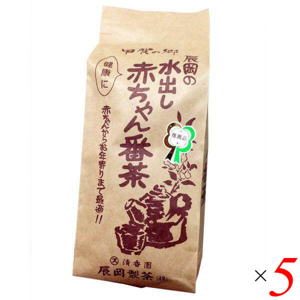 番茶 秋摘み ポリサッカライド 辰岡の水出し赤ちゃん番茶 350g 5個セット 辰岡製茶 送料無料