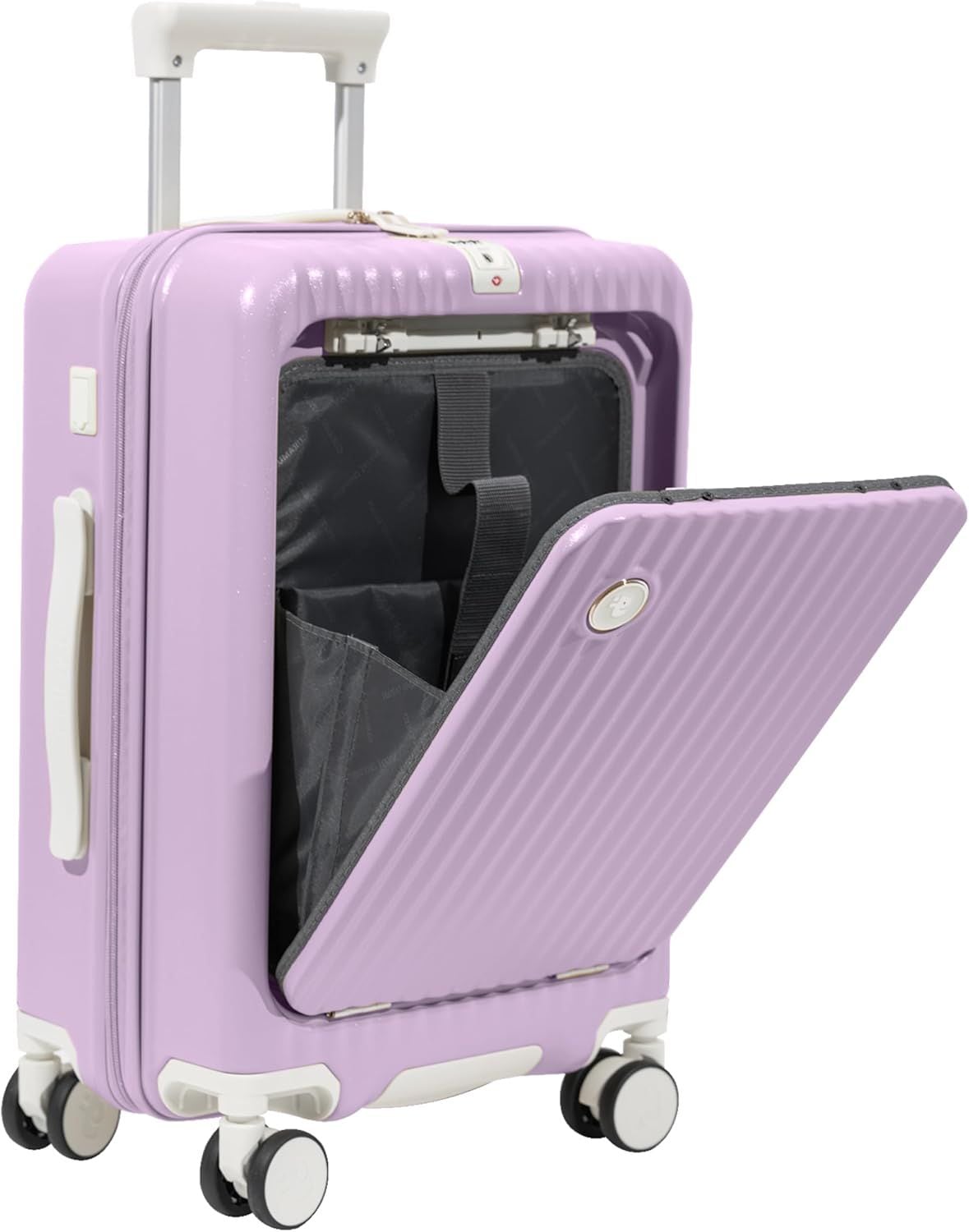 スーツケース キャリーケース キャリーバッグ フロントオープン 機内持ち込み S Mサイズ USBポート付き カップホルダー付き 隠しフック機能 充電機能 静音 ダブルキャスター 耐衝撃 360度回転