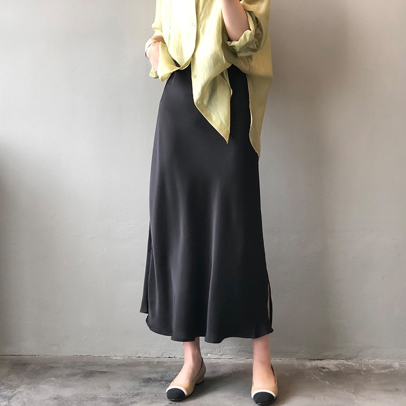 スカート フレアスカート ロング丈 フレア サイドスリット かわいい 可愛い きれいめ シンプル カジュアル 上品 おしゃれ かっこいい 可愛い 女子 こなれ感 ラブリー キュート