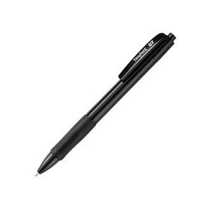（まとめ） TANOSEE ノック式油性ボールペン0.7mm 黒 （軸色：黒） 1箱（10本） 30セット