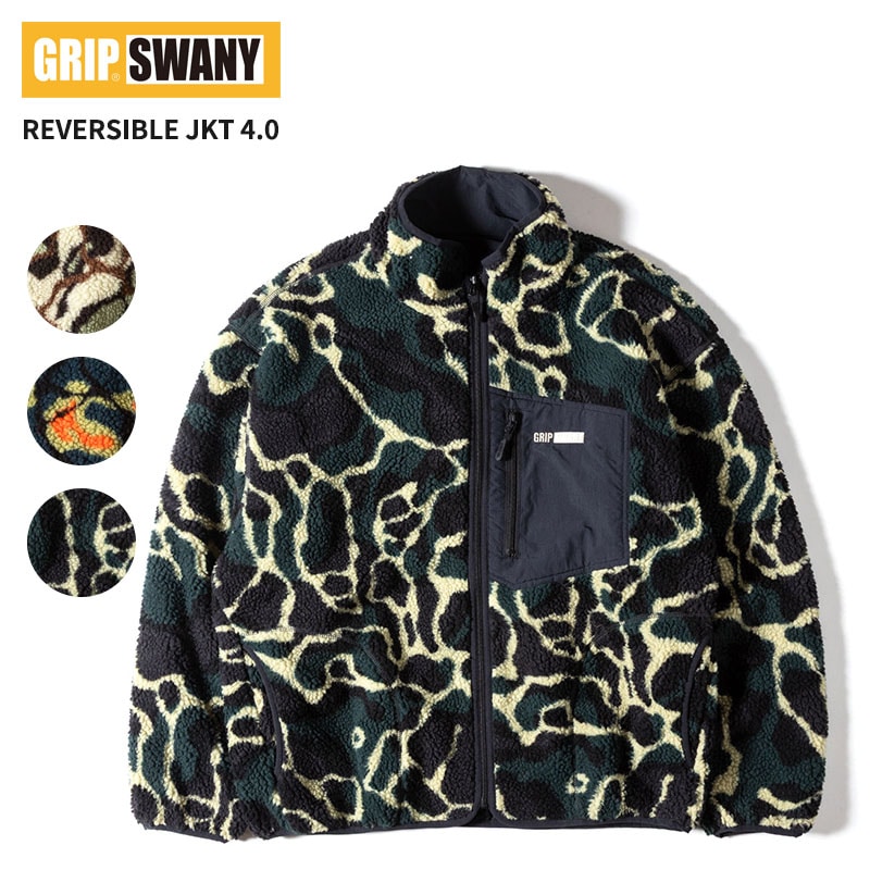 グリップスワニー メンズ ボアアウター GRIP SWANY リバーシブルジャケット 4.0 フリースジャケット GSMJ-060