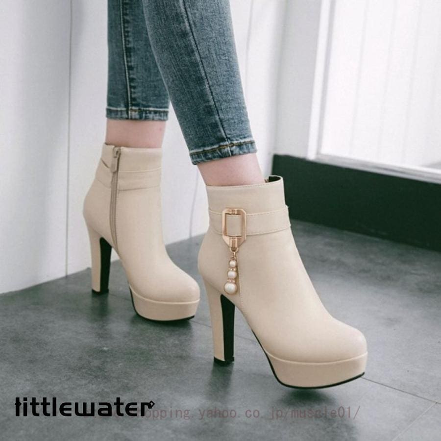 大きいサイズ アンクルブーツ レディース ショートブーツ 婦人靴 厚底 袴ブーツ ブーティー ストーム付 ハロウィン 防滑 美足 歩きやすい 脚長 安定感 幅広