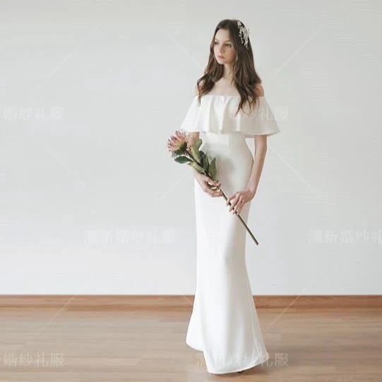 ウェディングドレス 白 結婚式 花嫁 サイズオーダーメイド可能 成人式 お呼ばれ ウェディング 演奏会 二次会 1587パーティードレス 前撮り ワンピース ロングドレス