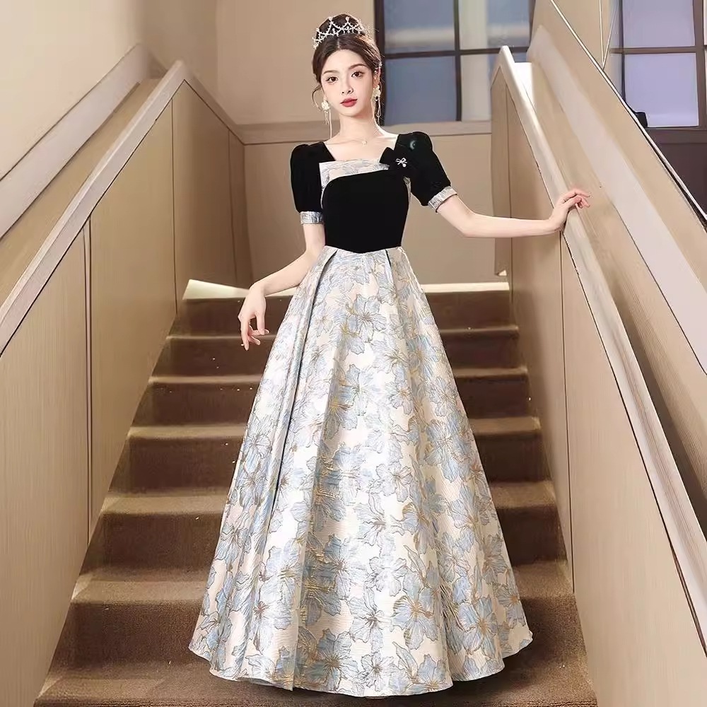 【2枚購入で 3oo円OFF！】気質の女性のための黒のドレス宴会成人式卒業式ホストドレス