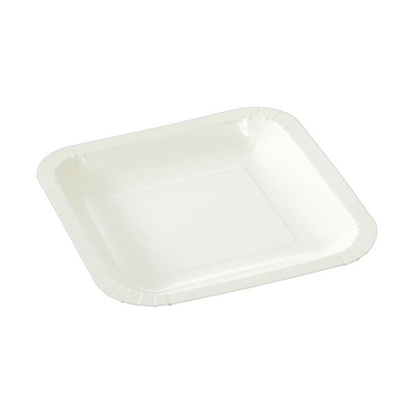 （まとめ）ストリックスデザイン スクエアプレート18cm SD-708 1パック（50枚）[x5]