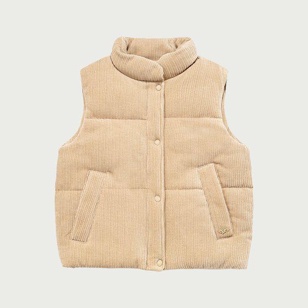 10540-114-802-69-120 女性レギュラーフィット コーデュロイ キルティングベストdj