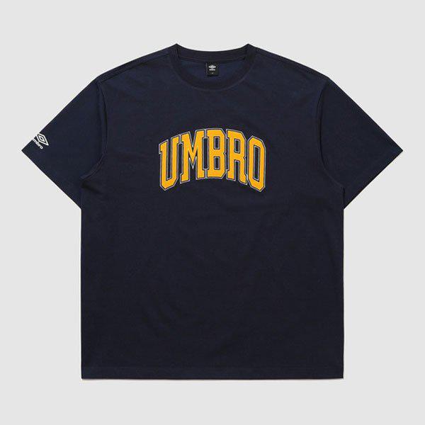 トレンドレタリングオーバーフィット半袖Tシャツ UR121CRS11 DARK NAVY