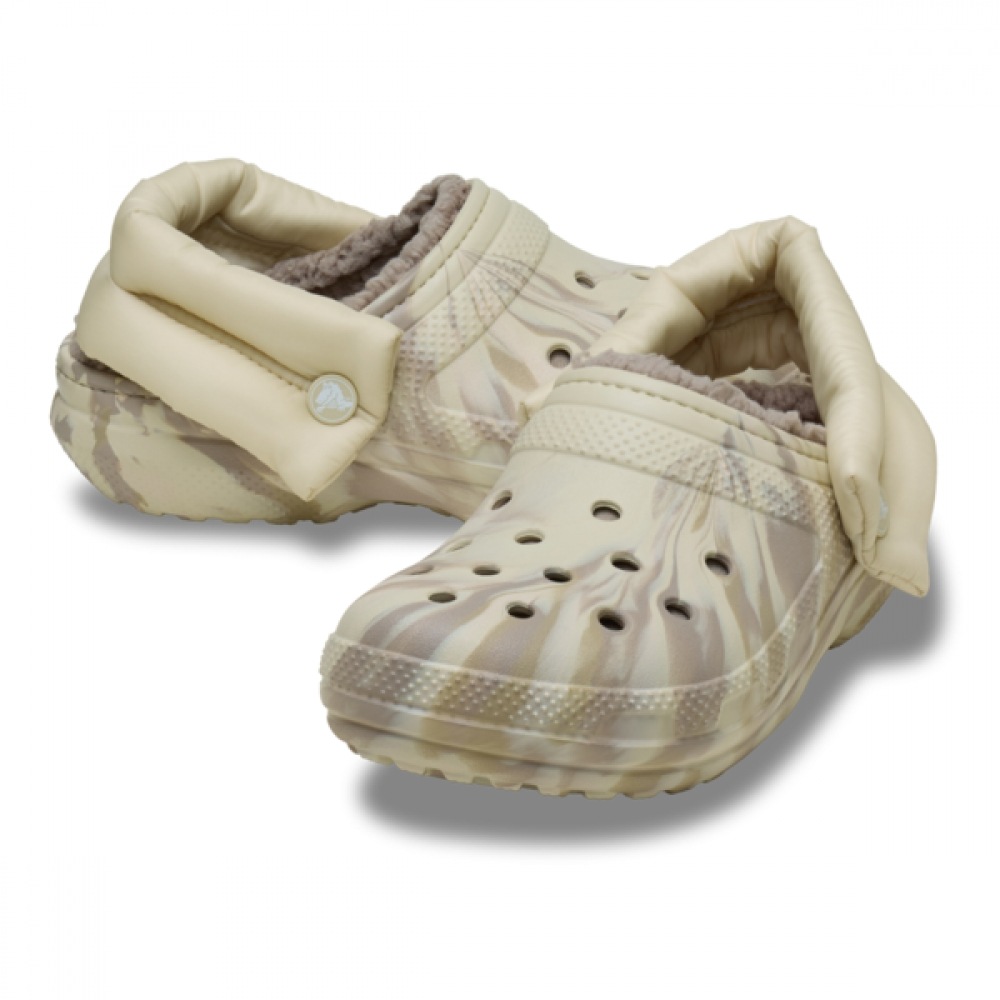 クロックス クラシック パフストラップ クログ マーブル 211980-2Y3