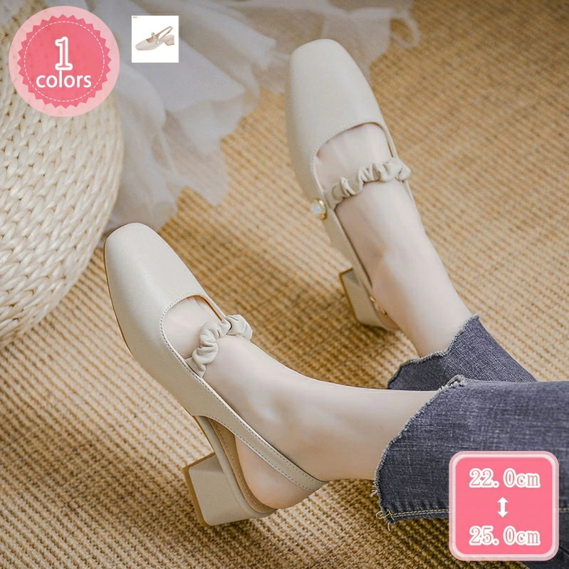 777円OFFクーポン 走れるパンプス バックストラップ サンダル 3E 幅広 痛くない チャンキーヒール4.5cm ミドルヒール スクエアヒール 疲れない 歩きやすい レディース 冠婚葬祭 通勤 日