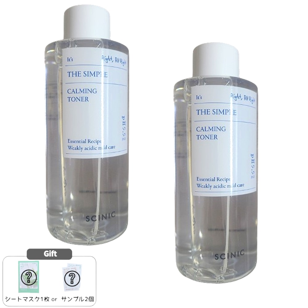 ザ・シンプル ビーガン カーミングトナー 300ml×2本 敏感肌用 低刺激 保湿 化粧水 ヴィーガン 天然由来