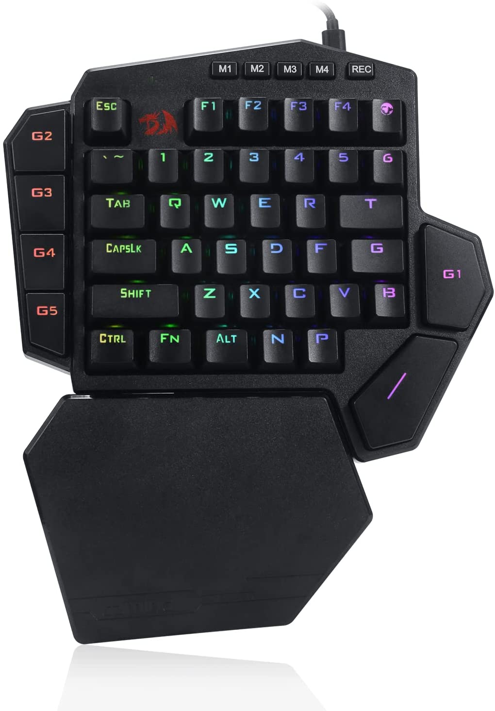 【本日限定価格】 Redragon 日本語取扱説明書 リストレスト付き USB有線 キー 47 RG