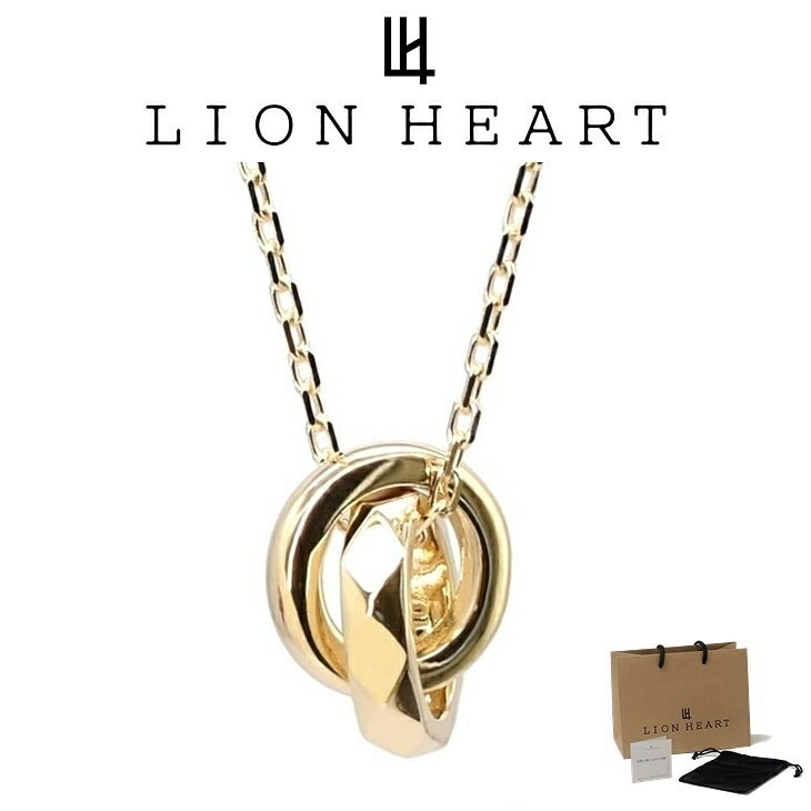 ネックレス メンズ カッティングダブルリングプチネックレス K10 10金 LH-1NE272 クリスマス 誕生日 プレゼント ギフト 彼氏 ブランド 人気