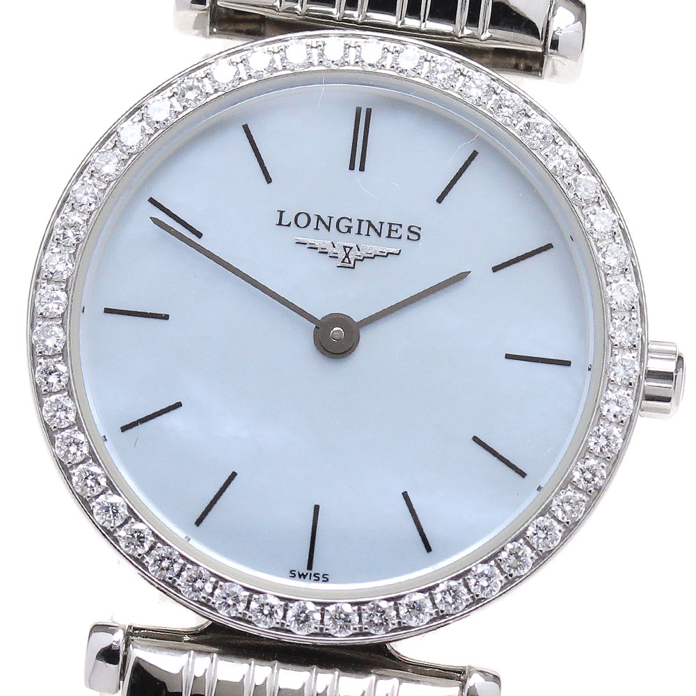 ロンジン LONGINES L4.241.0 グランドクラシック ダイヤベゼル クォーツ レディース 良品 保証書付き_844487【中古】 80,795円