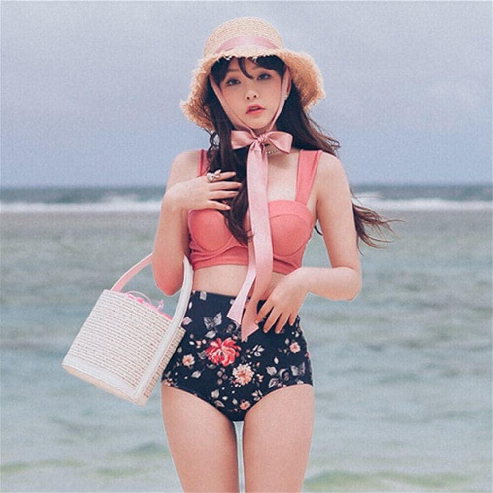 水着 タンキニ セクシービキニ フリル 谷間魅せ 盛れる かわいい 大人可愛い きれいめ セクシー