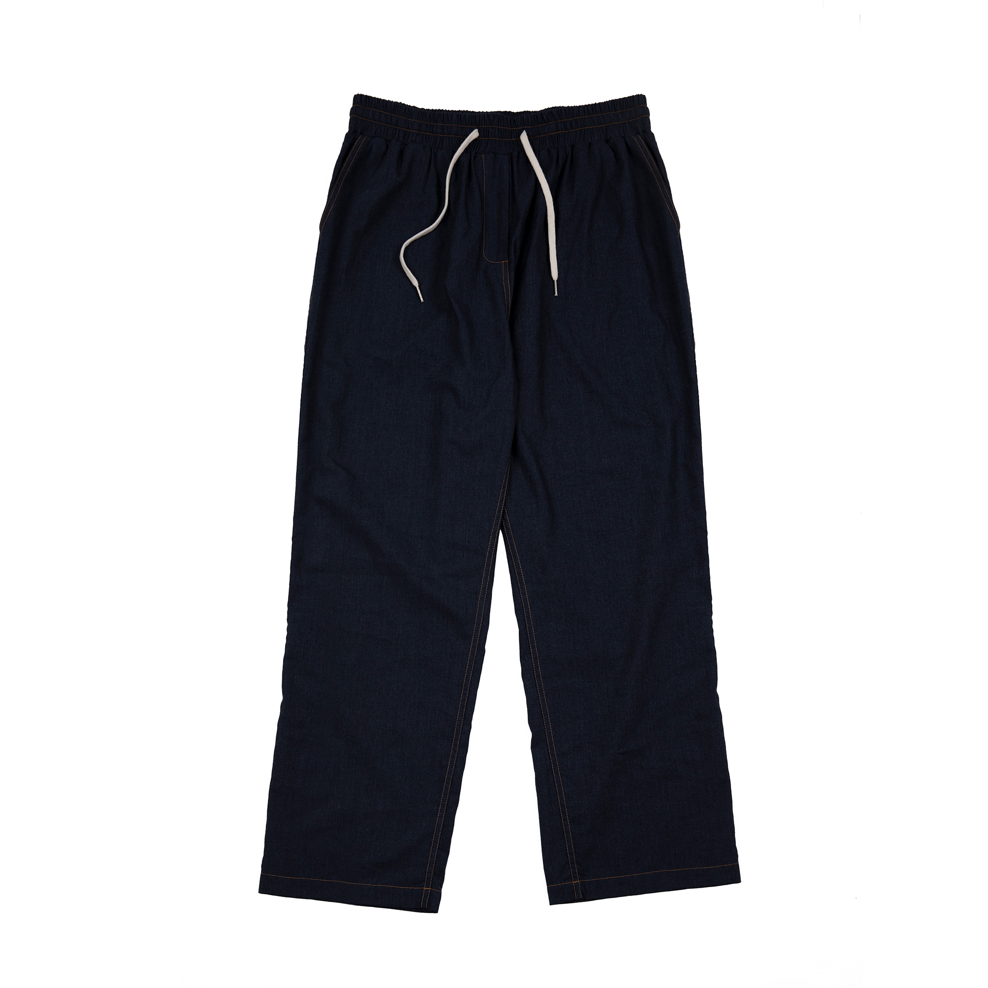 INDIGO FAKE DENIM WIDE PANTS