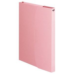 （まとめ） TANOSEE ケースファイル A4タテ 230枚収容 背幅23mm ピンク 1パック（3冊） 15セット