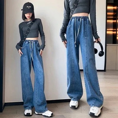 ゆったり 裏起毛 秋冬 デニムパンツ ロングパンツ パンツ 体型カバー 長ズボン ワイドパンツ 美脚動きやすい