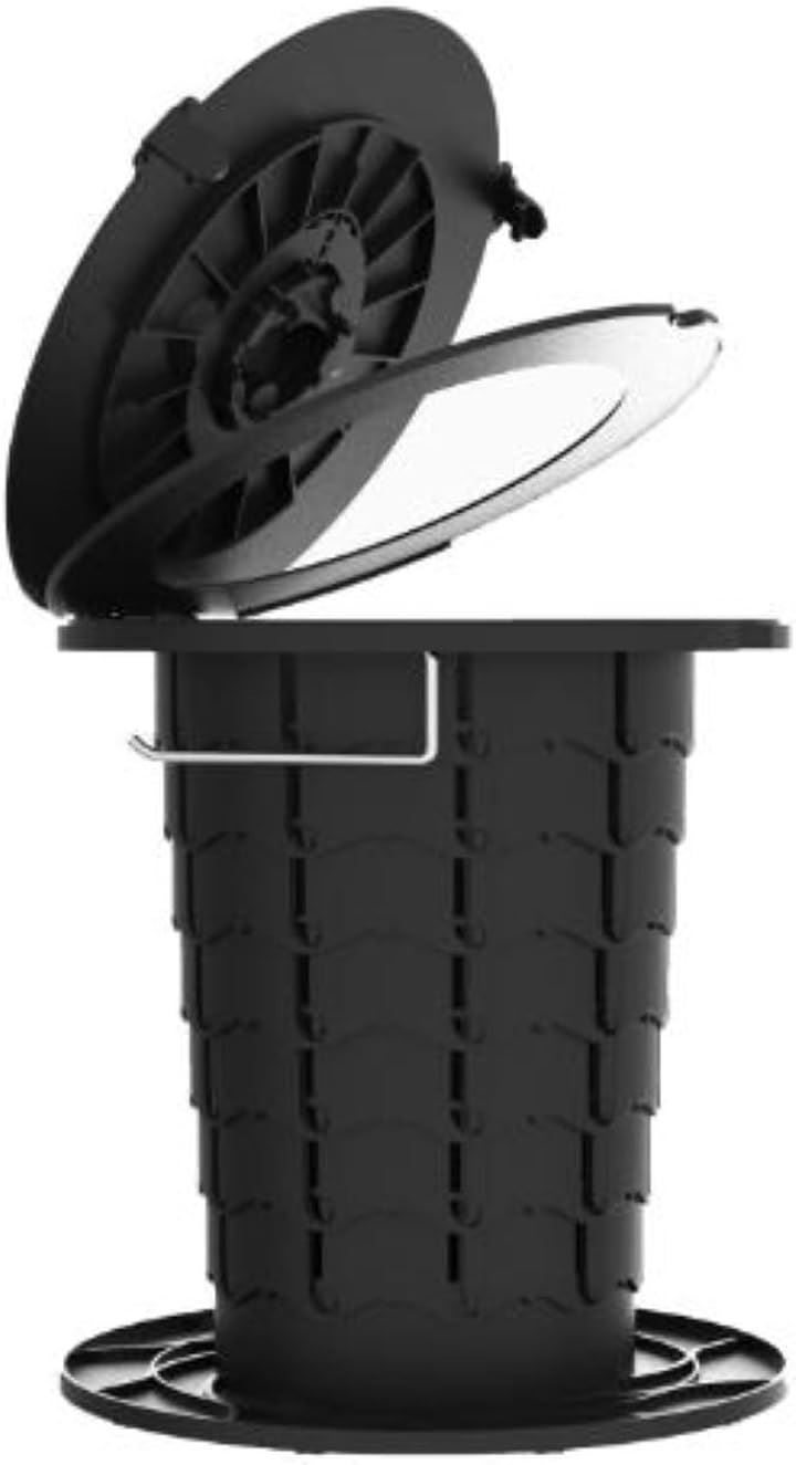 こもれび屋ポータブルトイレ 非常用 簡易 折りたたみ 高さ調整 防災グッズ OD23(ブラック)