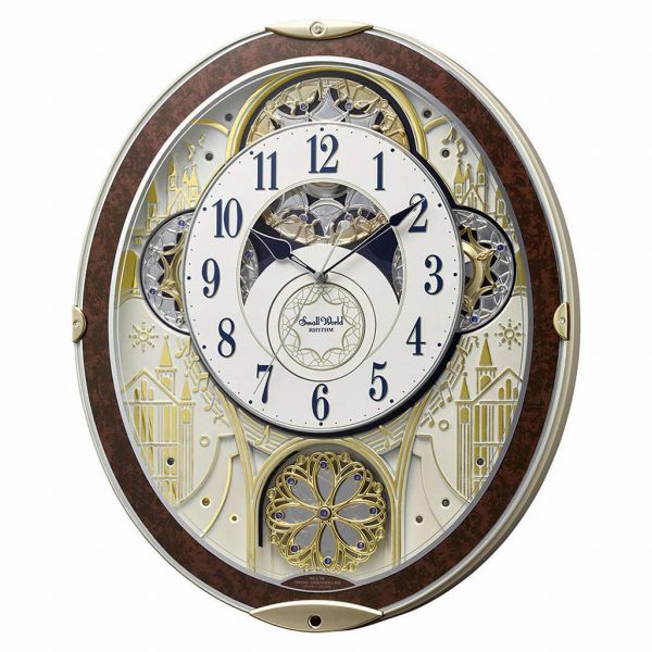 取寄品 正規品 RHYTHM リズム時計 8MN407RH23 電波からくり時計 スモールワールドノエルNS アナログ表示 掛け時計