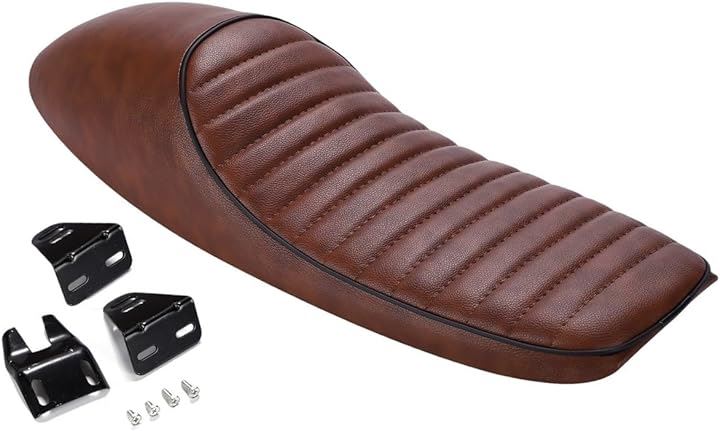 バイクシート オートバイシート 交換用シート本体 レーサーシート PUレザー プラスチック ホンダ CGシリーズ 汎用 タイプB