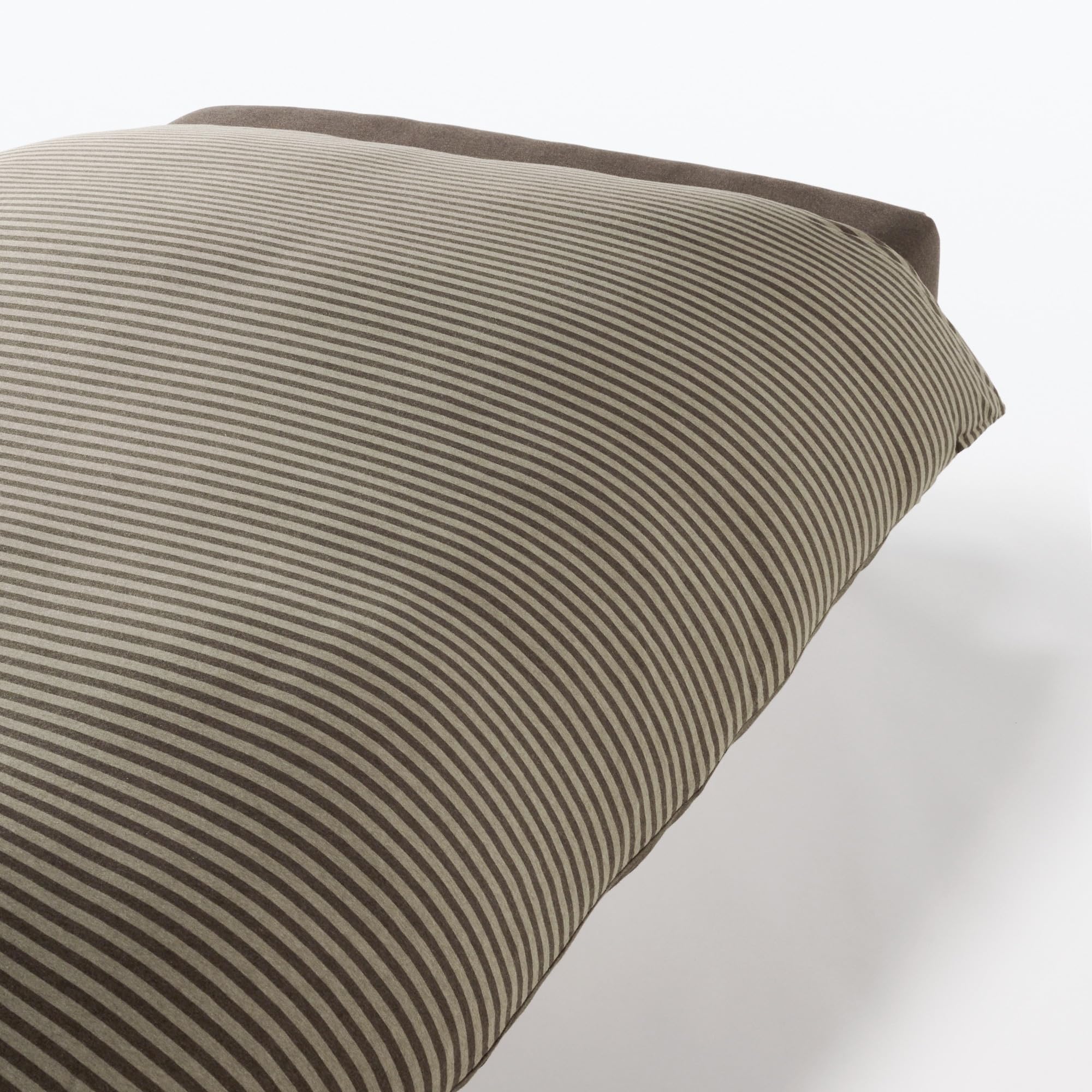 無印良品 綿天竺掛ふとんカバー・ＳＤ ・１７０×２１０ｃｍ用・杢ブラウンボーダー 84737886