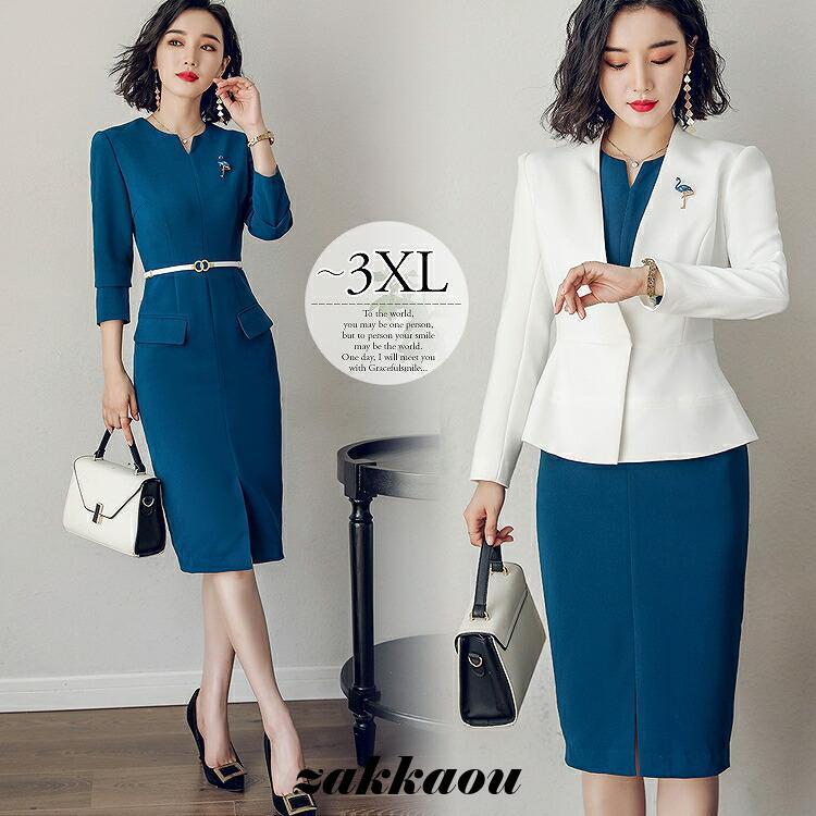 卒業式 入学式 スーツセット ママ レディース ワンピーススーツ ママスーツ アンサンブル 入園式 卒園式 母親 他と被らない/[ebm04]