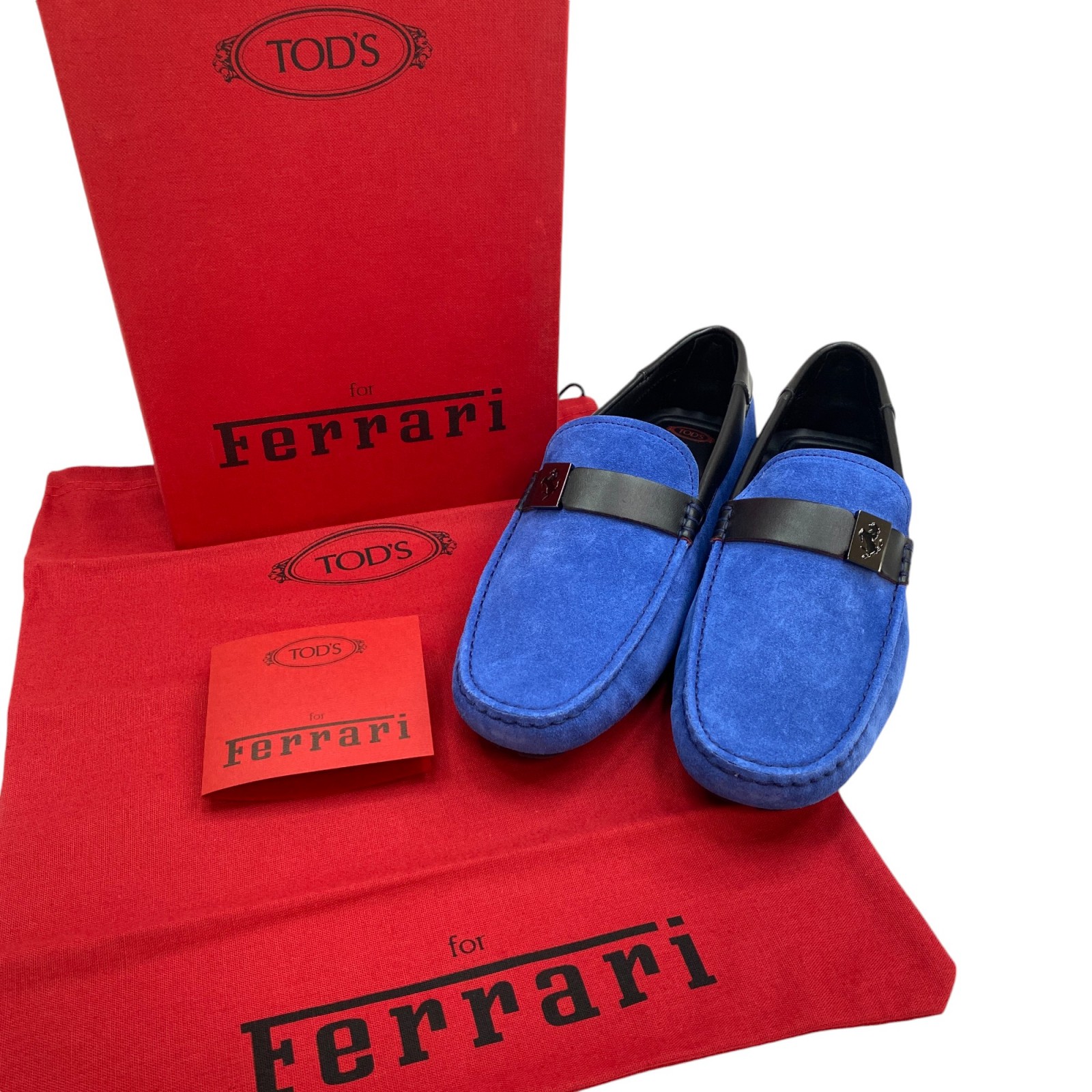 【中古】新品トッズ TODs メンズ ローファー フェラーリコラボ XRM0XB0R320DIO 0ANG
