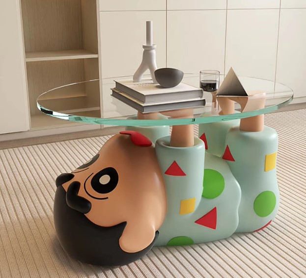 クレヨンしんちゃん置物 アクセサリー 室内用品 机 物置棚 クレヨンしんちゃん机 クレヨンしんちゃんテーブル インテリア キャラクターテーブル