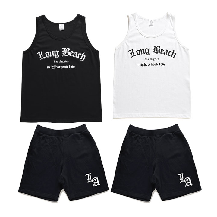 ACE FLAG 上下セット ブランド ノースリーブ Tシャツ タンクトップ ハーフパンツ メンズ 春夏用 全2色 大きいサイズ エースフラッグ セットアップ