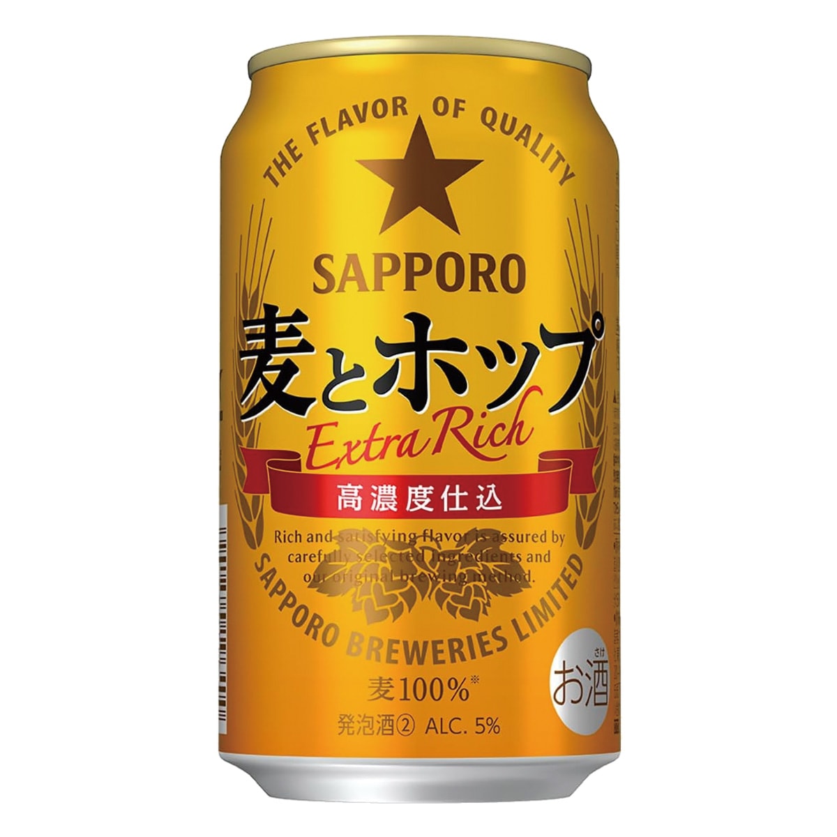 サッポロ 麦とホップ 350ml 24缶入 4ケース (96本)